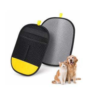 2 x Upgraded Pet Hair Removal Gloves for Cats & Dogs, Pet Hair Removal Tool for Laundry, Couch, Carpet, Car Seat, Clothing (2Pcs)