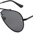 Retro Polarized Aviator Sunglasses Womens Mens Trendy 2026, Vintage Rimless Pilot Sun Glasses UV Protection VF2224