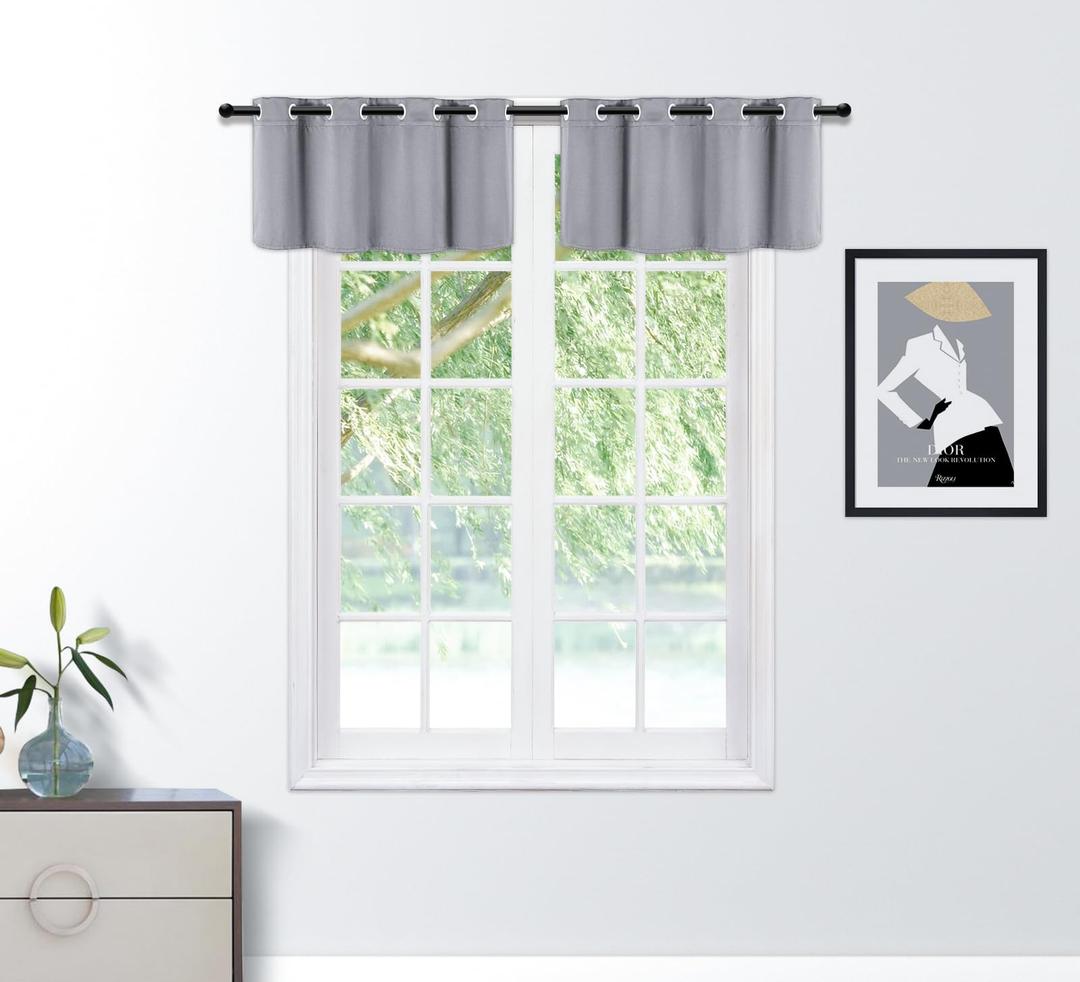 PI Blackout Closet Curtains,Grommet PRICACY DUSTPROOD Closet Door Curtain,Divider Curtain for Bedroom Room/Storage/Interior Room(Light Grey, W42XL80)