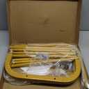 JIUYOTREE Metal 43.3 Inches Garment Rack with Bottom Shelf Clothing Rack for Hanging Clothes Coats Skirts Shirts Sweaters Gold