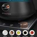 INTASTING Electric Kettles, Gooseneck Electric Kettle, 1 Temperature Control, Stainless Steel Inner, Quick Heating, for Pour Over Coffee, Brew Tea, Boil Hot Water, 0.9L Black