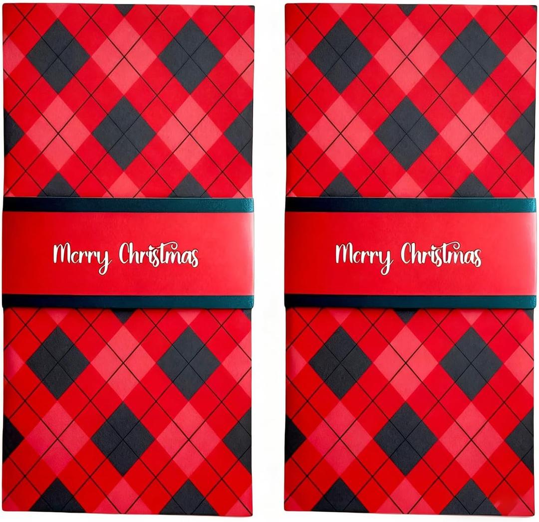 2Pcs Handmade Waterfall Christmas Gift Card Booklet, 2026 New Christmas Gift C ard Booklet, Xmas DIY Surprise Money Card Sleeve Book Holder, Xmas Holiday Party Supplies Gifts for Family Frien