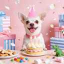 LEBENGURU 12 Pack Mini Party Hats for Stuffed Animals, Felt Cone Birthday Party Hats for Dolls Dog Cat Rabbit Puppy Animal
