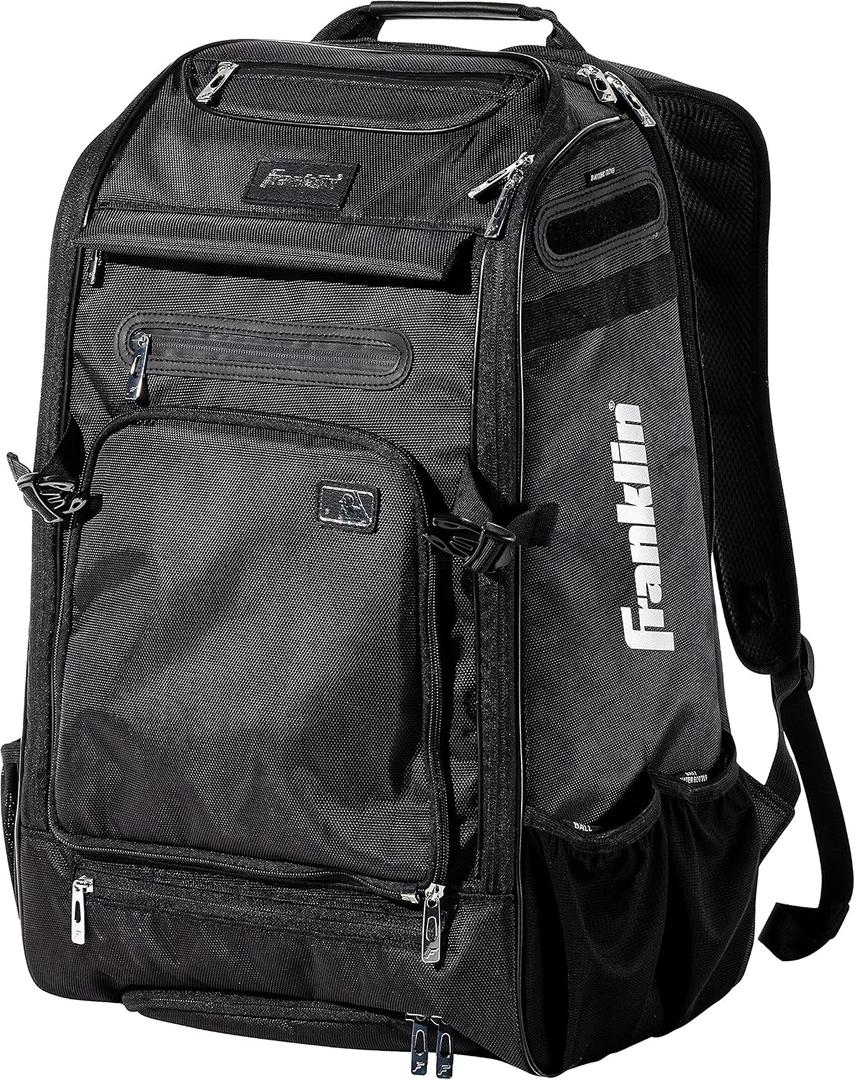 Franklin Sports Baseball + Softball Backpacks - MLB + USA Softball Equipment Bags for Baseball + Fastpitch Softball - Youth + Adult Batpacks for Bats, Gloves, Helmets, Cleats + More - Multiple Colors, One Size