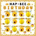 Colarr Birthday Bulletin Board Set for Classroom Under The Sea Spring Bug Bee Theme Happy Birthday Bulletin Board Decoration Months Ocean Honeycomb Cutouts Birthday Calendar School Wall Decor (Bee)