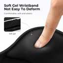 EooCoo Ergonomic Mouse Pad with Gel Wrist Rest Support Middle Concave Design, Relieve Wrist Pain Mousepad, Non-Slip Base for Laptop, Computer, Office Desk Accessories, Carpal Tunnel Syndrome (Black)