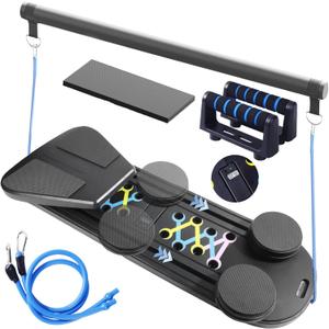 Pilates Board, Pilates Set 15-in-1 Multifunctional Abdominal Board, Foldable Core Trainer Machine, Exercise Board, Abs Core Workout Equipment