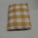 Softalker Checkered Tablecloth Rectangle, Heavy Weight Linen Cotton Gingham Outdoor Table Cloth with Tassel, Wrinkle Free Buffalo Plaid Summer Table Cover for Dining/Party/Home - 55 x 120 Inch, Yellow