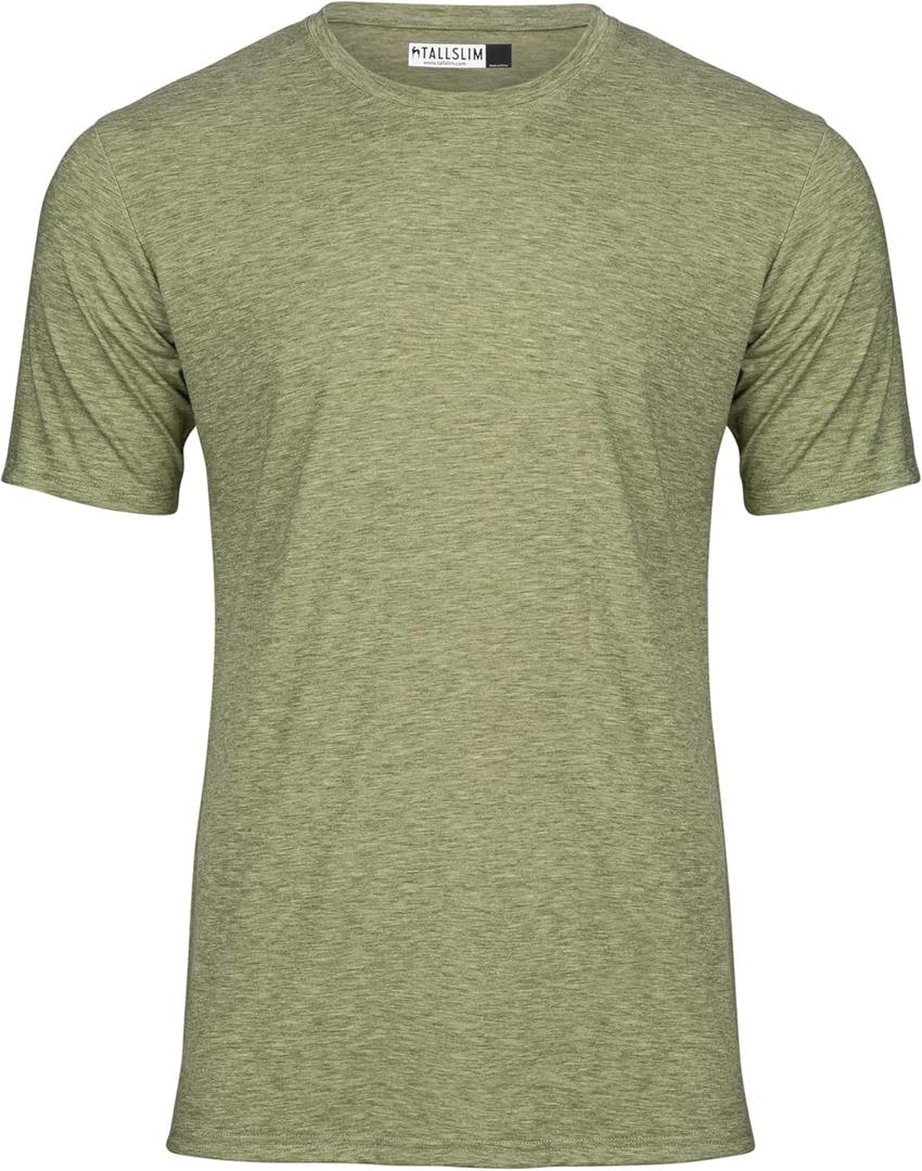 TallSlim Men's Tall Slim-Fit Short Sleeve Crewneck T-Shirt - Extra Long, Slim Fit, Preshrunk Easy Care, L