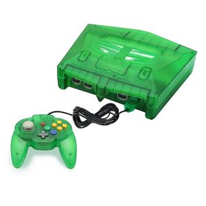 N64 Console - Newly Design Looking for N64 with HD Output (Native RGB Signal), 100% Better Video Quality, Plug & Play - Compatible with All US/JP Cartridges, Including 1 Warrior 64 Controller (Green)