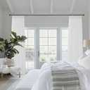 LIMON HOME White Linen Curtains 63 inch Length Pinch Pleat Curtains for Living Room (40"W x 63"L (Pack of 2))