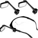 2 Pack Bike Eyeglass Mirror for Cycling Helmet Glasses 360 Adjustable Lightweight 18g Rear View Mirror Clip-on Safety Cycling for Eyeglasses Wide Vision Outdoor Activities