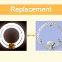 Celiwace 9 Inches LED Circline Light Bulb 18 Watt Replacement for T9 FC9T9 22W, FC10T9 30W, FC12T9 32W Circular Bulb, 6500K Day Light 2200LM, Not Dimmable, 2 Pack