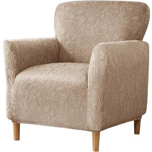 LiveGo Stretch Banquet Armchair Covers, Soft Jacquard Accent Chair Cover with Arms, Armchair Slipcovers Furniture Protector Machine Washable for Living Room Office Reception Reading Chair Sofa