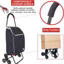 Dbest Products Trolley Dolly Sport Stair Climber Foldable Grocery Cart on Wheels Multi Use Rolling Cart with Removable Bag, Hand Truck Dolly Function, and Stair Climbing Wheels, Black