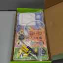 Busy Board Montessori Toys Wooden Sensory Board with 19 LED Light, Switch, Button Travel Activity Educational Learning Toddler Toys for 1-3 Year Old Boy and Girl