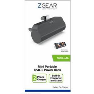 Mini Portable USB-C Power Bank 2 Phone Charges 5000 mAh