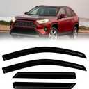 Window Rain Guards Compatible 2019-2025 Toyota RAV4 4PC Window Visors Vent Shade Deflector Tape On