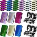 30 Sets Bulk Gifts for Women Manicure Set Bulk Professional Nail Care Kit Nail Clippers Kit 8 in 1 Stainless Steel Pedicure Set with Travel Case for Women Men(Bright Glitter)