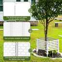 Fence Privacy Screen 12 Pack Garden Fence Panels Plastic Dog Fence Outdoor No Dig Fencing with Stakes Air Conditioner Trash Can Pool Equipment Enclosure for Outside Backyard Patio, White