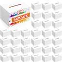 48 Pack Ballot Raffle Box White Suggestions Donations 6 x 4.5 x 4 Inch Cardboard Box for Charity Fundraising Collecting Business Card Voting Contest