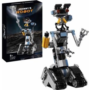 370 Pieces Johnny 5 Robot Building Set, Johnny Five Robot Model Toys, Compatible with Lego, Educational Gift Set for Ages 8-14 Boys