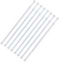 Tension Rods 28 to 48 Inches 8 Pack Spring Tension Rods,Adjustable Extension Spring Rods Closet Rod Cupboard Bars Thin Tension Curtain Rod for Windows,Kitchen, Bathroom,Cupboard,Wardrobe (WHITE)