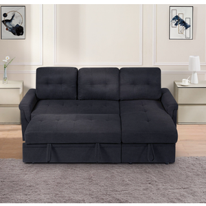 JONPONY Sleeper Sofa, Sofa Bed- 2 in 1 Pull Out Couch Bed with Storage Chaise for Living Room, Sofa Sleeper with Pull Out Bed,