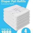 HIDALIFE Refills Compatible with Dekor Classic Diaper Pails, Disposable Diaper Trash Bags, Extra Thick Diaper Pail Refill Liners, Hold Up to 1980 Diapers (4 Pack)