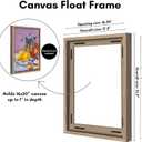 Americanflat 16x20 Canvas Floating Frame with Adhesive Strips Included - Vertical and Horizontal Floating Frame for Artwork - Canvas Frames for Wall Display - Oak