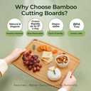 Keechee Dishwasher Safe Bamboo Cutting Board, Lightweight & Durable Wood Cutting Board, Reversible with Juice Groove, Easy to Store & Clean, Ideal Kitchen Gift for Home Cooks (14"L x 10.6"W)