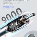 ZORAMI Rechargeable Ear and Nose Hair Trimmer - 2026 Professional Painless Eyebrow & Facial Hair Trimmer for Men Women, Powerful Motor and Dual-Edge Blades for Smoother Cutting Black