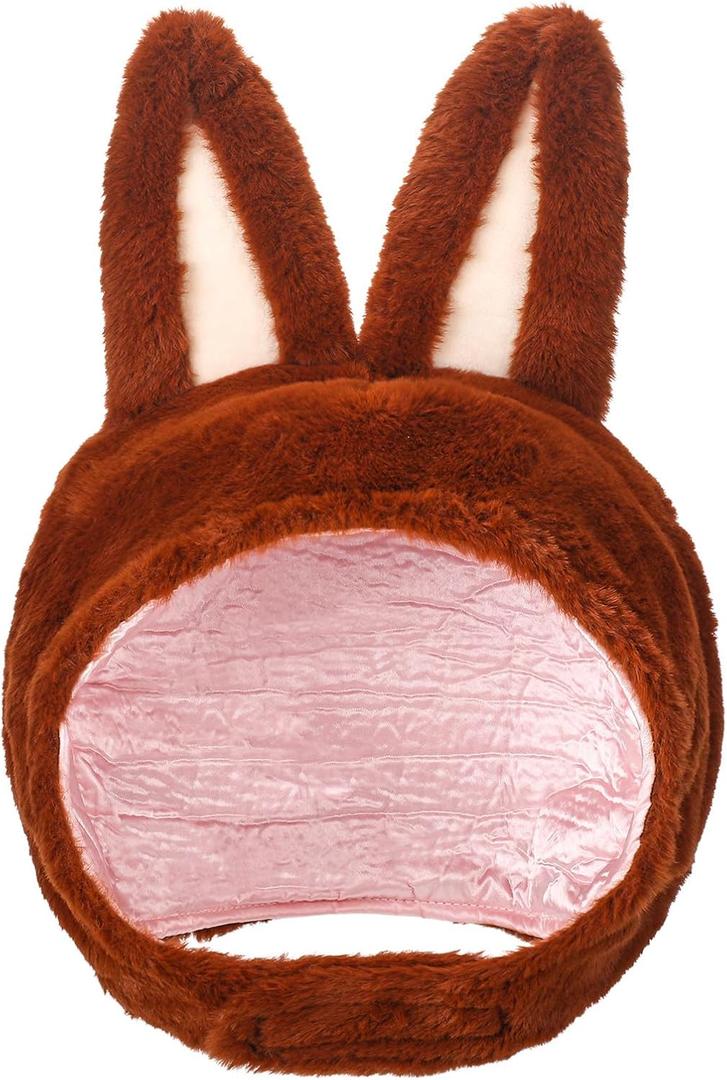 Little Monster Cartoon Ears Hat Toy Character Cosplay Dark Hat Fairy Tale Costume for Halloween Party Photo Prop (Brown)