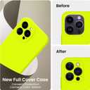 FireNova Designed for iPhone 14 Pro Case, Silicone Upgraded [Camera Protection] Phone Case, Soft Anti-Scratch Microfiber Lining Inside, 6.1 inch,Fluorescent Green