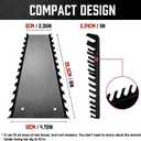 ALOANES 52-Slot Metal Wrench Organizer, Heavy Duty Tool Tray for Tool Box, Fit SAE & Metric Wrench Storage, 4 Pack Wrenches Holders(Black)