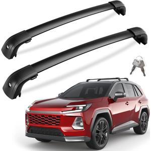 KINGGERI 300lbs Roof Rack Cross Bars - Compatible with Toyota RAV4 2026 with Flush Side Rails, Lockable Heavy Duty Aluminum Roof Rails Crossbars Luggage Cargo SUV Accessories