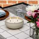 TIKI Citronella Candle 2-Pack – 7-Inch White Wax Bowl with Concrete Finish – Outdoor Decorative Candles for Patio, Deck, Garden, Backyard & Camping