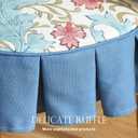 patdrea Pack of 2 Chair Cushions for Dining Chairs with Ruffled, Blue Floral Seat Cushion with Ties,Removable,Non Slip Chair Pads Decor for Bar Stool Cushions, Indoor Kitchen Chairs, 17.7"x17.7"