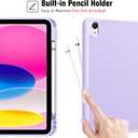 ProCase for iPad (A16) 11th Generation 11 Inch 2025/ iPad 10th Generation 10.9 Inch 2022 Case with Pencil Holder, Hybrid Cover with Soft TPU Back, Supports Touch ID, Auto Wake/Sleep -Purple