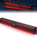 KEMIMOTO 39-inch 10 Speaker Aluminum UTV Sound Bar Waterproof Music Sync Multicolor Lights SxS Speakers Soundbar for UTV Golf Cart Marine with 1.25 in - 2 in Roll Bar