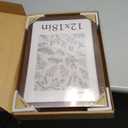 12x18 Frame Set of 4 - Brown Grain, Natural Wood & HD Tempered Glass, 12x18 Poster Frame, Vertical & Horizontal Wall Hanging