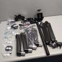 HUANUO Triple Monitor Mount for 17 to 32 inch Screens, Gas Spring Adjustment Triple Monitor Stand with Swivel, Tilt, Rotation, Clamp & Grommet Kit (Black)