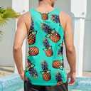 Goodstoworld Mens 3D Tank Top Novelty Graphic Breathable Quick Dry Sleeveless Beach Shirt S-4XL (XXL)