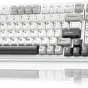 AULA F99 Wireless Mechanical Keyboard,Tri-Mode BT5.0/2.4GHz/USB-C Hot Swappable Custom Keyboard,Pre-lubed Linear Switches,RGB Backlit Computer Gaming Keyboards for PC/Tablet/PS/Xbox (Black&Grey&White)