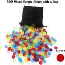 Yuanhe Jumbo Bingo Game Set - 11" Metal Round Cage, 75 Colored Balls, 100 Bingo Cards, 500 Mixed Chips and Master Board for Large Groups, Parties
