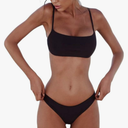 meioro Bikini Set Swimsuits for Women Low Waisted Two Piece Swimwear with Brazilian Push up Top Cheeky Bottom Bathing Suits XS