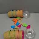 8 Sets Ice Cream Bowls and Spoons Set, Reusable Plastic Ice Cream Cups, Waffle Cone Shaped Spoons with Lids for Dessert, Frozen Yogurt, Gelato, Birthday Party Decorations Frozen Yogurt