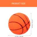 LOGOFUN 5pcs Squeaky Dog Ball Latex Rubber Pet Toys Basketball Shape Puppy Chew Toy for Small Middle Animal Interactive Accessories