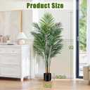 Artificial Palm Tree Outdorr 5ft, Large Fake Tropical Areca Palm Tree with 13 Trunks, Tall Faux Floor Plants for Indoor-Living Rooms, Offices, Bedroom Home Decor