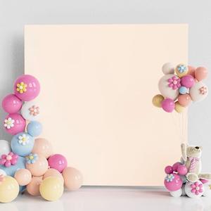 Fomcet Wedding Arch Cover Beige 6.6FT x 6.6FT Square Spandex Arch Backdrop Covers Stretchy Fabric for Birthday Party Baby Shower Anniversary Arch Stand Decoration